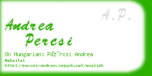 andrea percsi business card